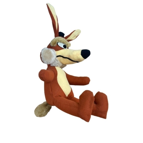 Vintage  Wile E Coyote (Genius) Plush Toy 1971 by Warner Bros 17” By Mighty Star - Picture 7 of 11